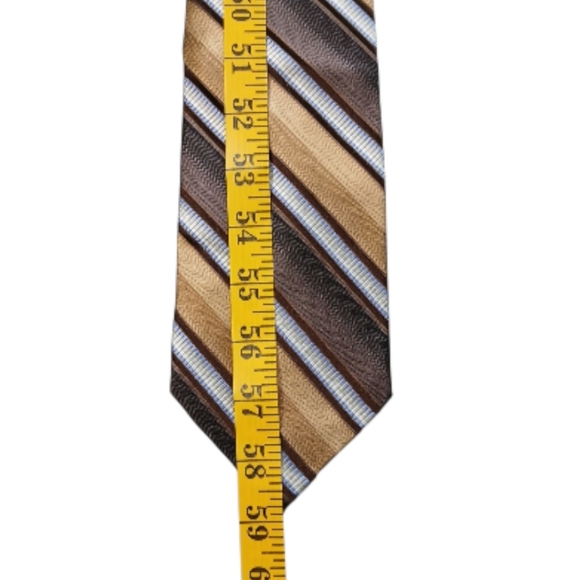 Siena Collezione Brown / White Striped Tie Repp - Picture 3 of 4